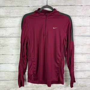 Nike Dri-FIT Element half-zip top in maroon Size Large